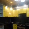 Кухня чёрно-жёлтый МДФ1535