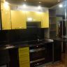 Кухня чёрно-жёлтый МДФ1537